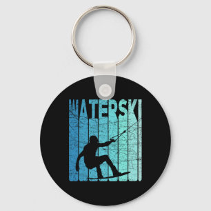 Water Ski Vintage Water Skiing Retro Water Skier Key Ring