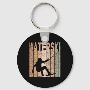 Water Ski Vintage Water Skiing Retro Water Skier Key Ring