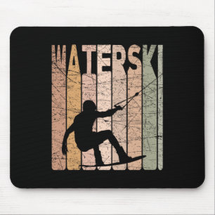 Water Ski Vintage Water Skiing Retro Water Skier Mouse Pad