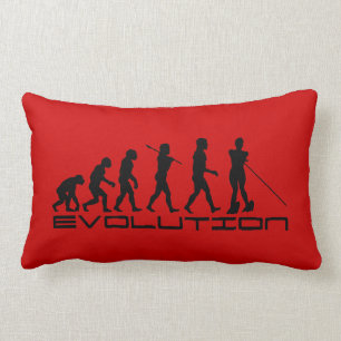 Water Ski Waterski Sport Evolution Art Lumbar Cushion