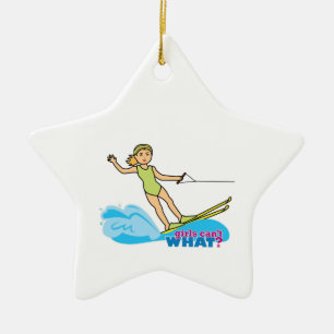 Water-Skier-Girl 2 Ceramic Ornament