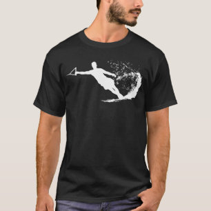 Water Skier Silhouette Water Ski Motor Water T-Shirt