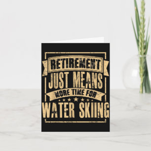 Water skier waterski skiing waterskiing retired card