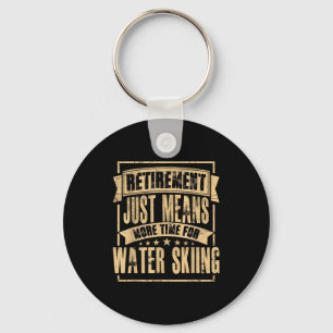 Water skier waterski skiing waterskiing retired key ring