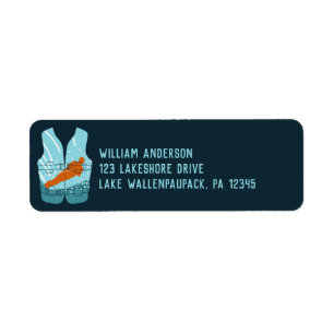Water Skiers Skiing Life Jacket Return Address Return Address Label