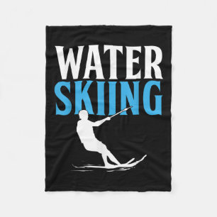 Water Skiing Beach Water Sports Ocean Sea Vacation Fleece Blanket