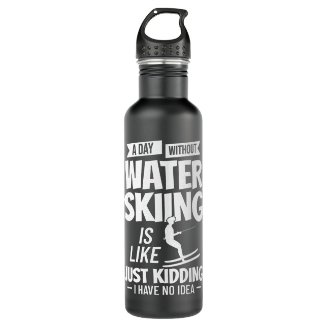 Water Skiing Boat Beginner Board Skier Waterski Tr 710 Ml Water Bottle (Front)