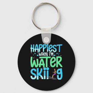 Water Skiing Boat Beginner Board Skier Waterski Tr Key Ring