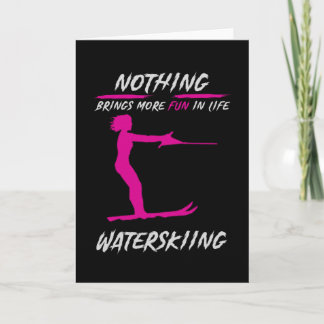 Water Skiing Brings Fun To Life. Sport Card