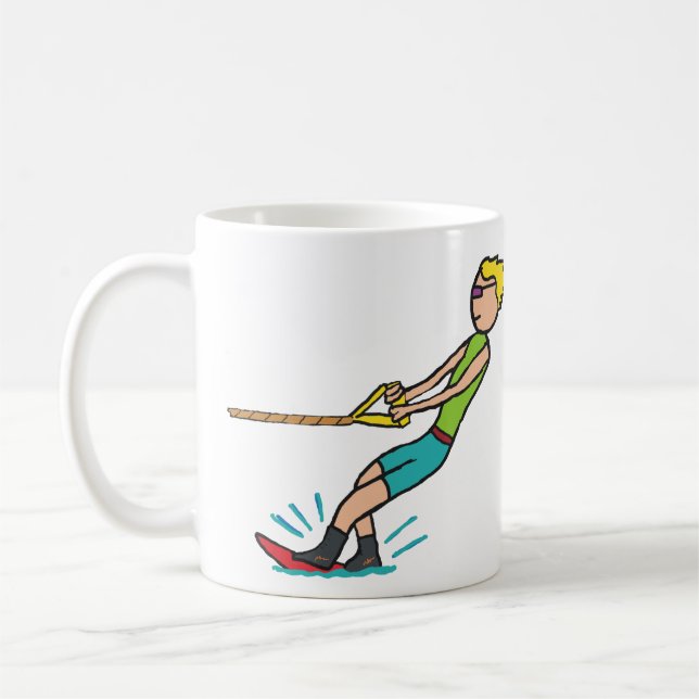 Water Skiing Coffee Mug (Left)