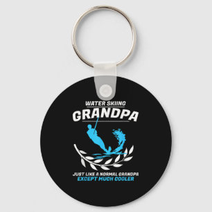 Water Skiing Grandpa Men Extreme Sports Ski Rope Key Ring