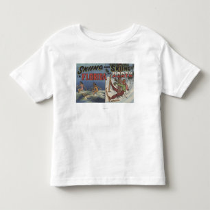 Water Skiing in Florida vs. Snow Skiing up North Toddler T-Shirt