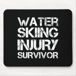 Water skiing injury survivor mouse pad
