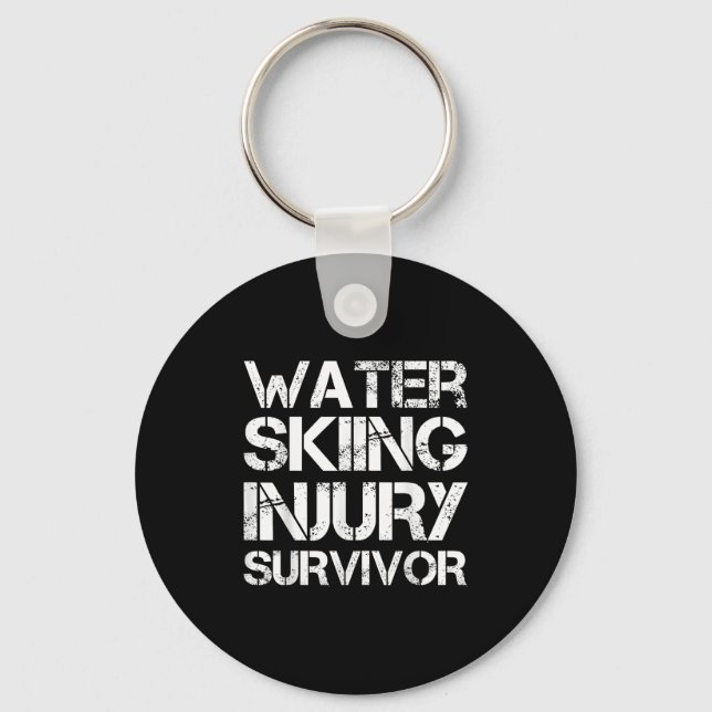 Water Skiing Is Importanter - Education Water Ski  Key Ring (Front)