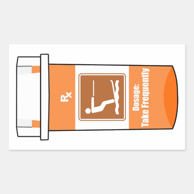 Water Skiing Is My Drug Rectangular Sticker (Front)