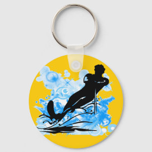 Water Skiing Key Ring