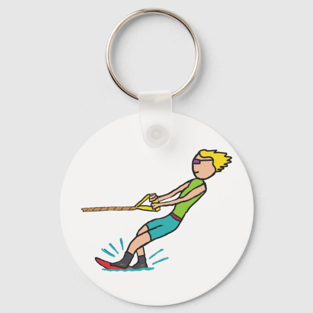 Water Skiing Key Ring (Front)