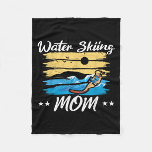 Water Skiing Mum Waterskiing Water Skiing Mothers Fleece Blanket
