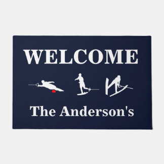 Water Skiing Personalised Door Mat