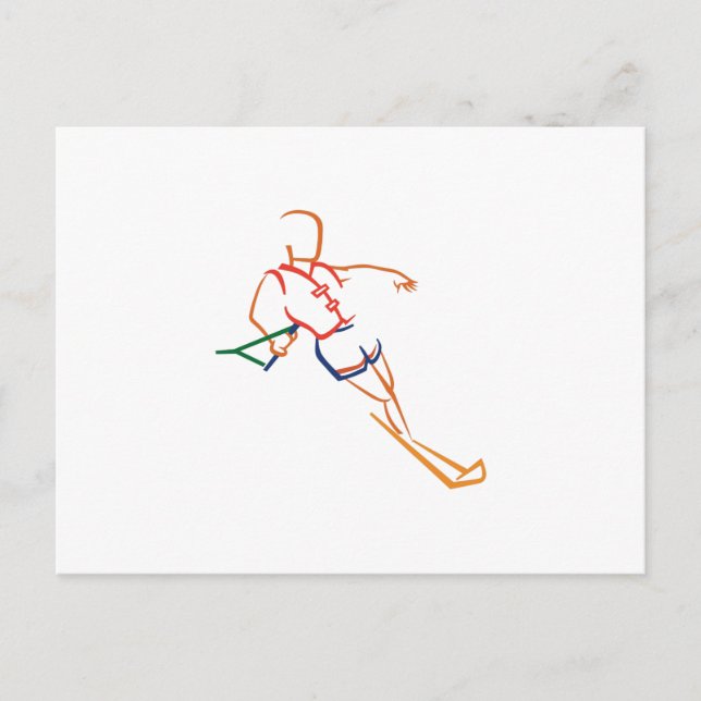 Water Skiing Postcard (Front)