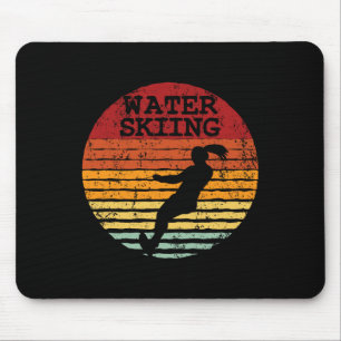 Water Skiing Retro Waterski Vintage Waterskiing Su Mouse Pad