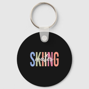 Water skiing skier waterski water sports key ring