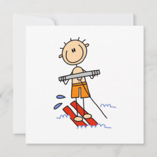 Water Skiing Stick Figure