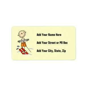 Water Skiing Stick Figure Label