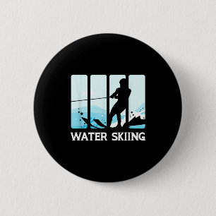 Water skiing vacation summer adventure water 6 cm round badge