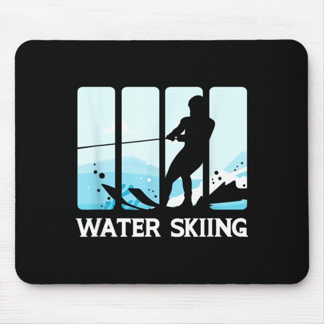 Water skiing vacation summer adventure water mouse pad (Front)