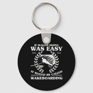 Water Skiing Wakeboarding Retro Slalom Skiing Was Key Ring