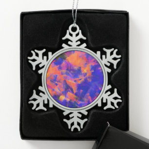 WATER SNOWFLAKE PEWTER CHRISTMAS ORNAMENT