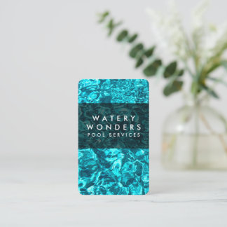 Water Sparkles Swimming Pool Cleaning Gardener Business Card