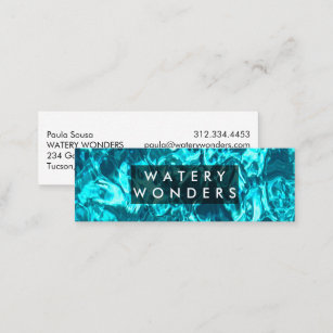 Water Sparkles Swimming Pool Cleaning Gardener  Mini Business Card