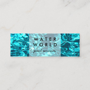 Water Sparkles Swimming Pool Services Photo Travel Mini Business Card