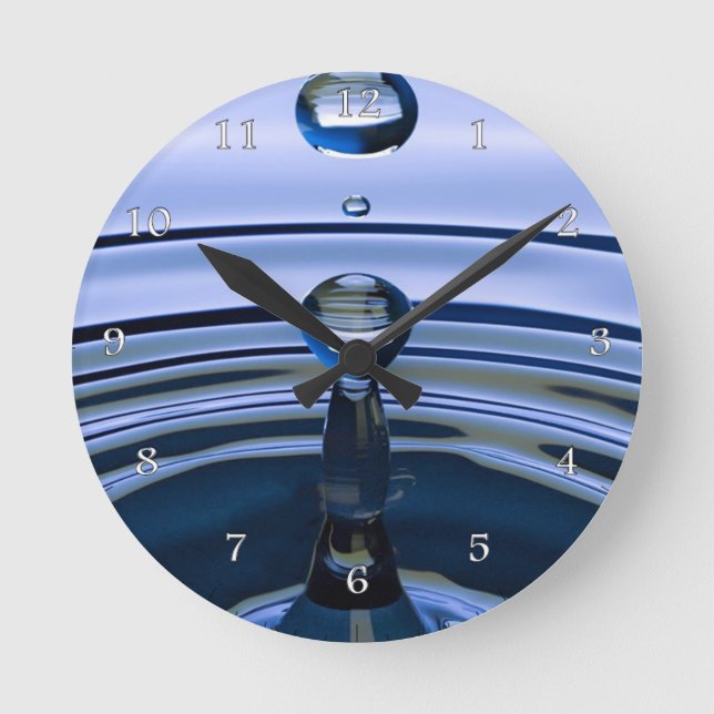 Water Splash 4 Round Clock (Front)