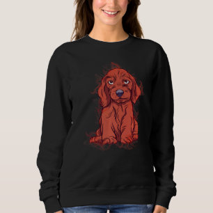 Water Splash Art Cute Sitting Dog Dachshund Premiu Sweatshirt