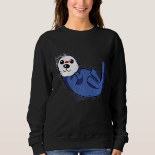 Water Splash Cute Sea Otter Sweatshirt