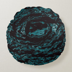 Water splash in close up photography round cushion