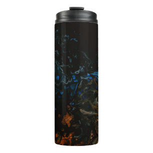 Water splash in close up photography thermal tumbler