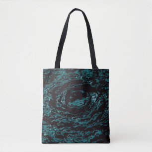 Water splash in close up photography tote bag