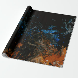 Water splash in close up photography wrapping paper