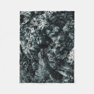 Water splash on body of water fleece blanket
