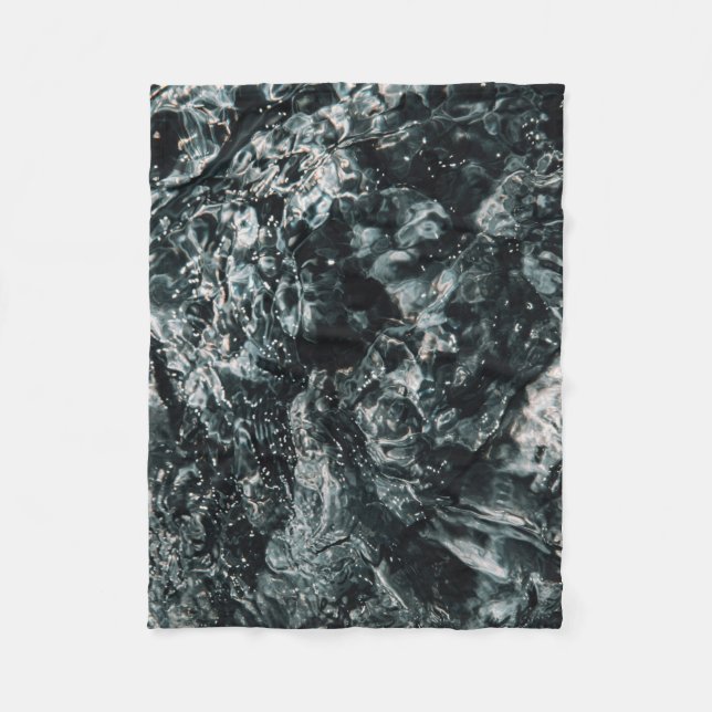 Water splash on body of water fleece blanket (Front)