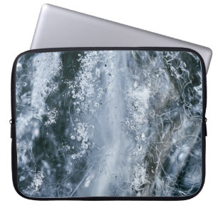 Water splash on white background laptop sleeve