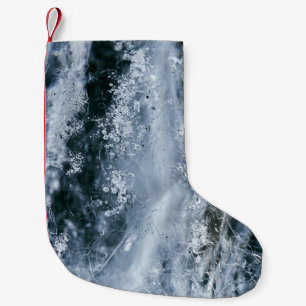 Water splash on white background small christmas stocking
