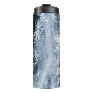 Water splash on white background thermal tumbler
