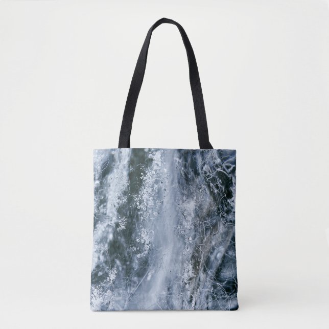 Water splash on white background tote bag (Front)