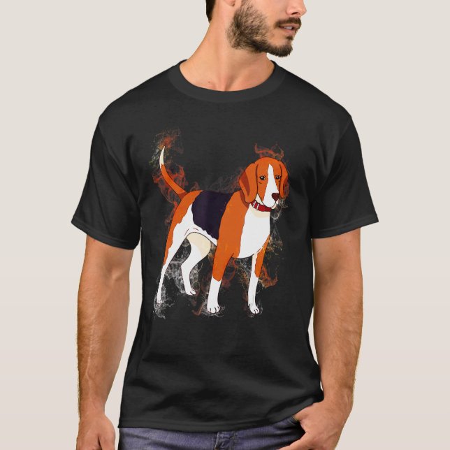 Water Splash Pet Cute Beagle Dog T-Shirt (Front)