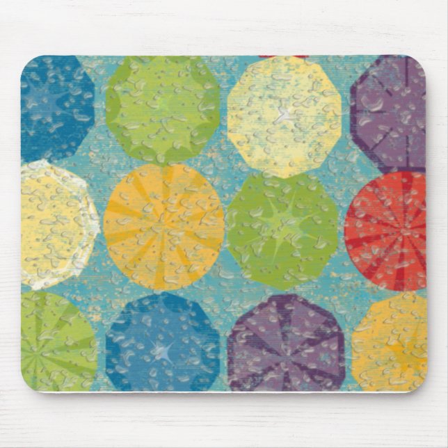 Water splashed colourful fruity summer! mouse pad (Front)